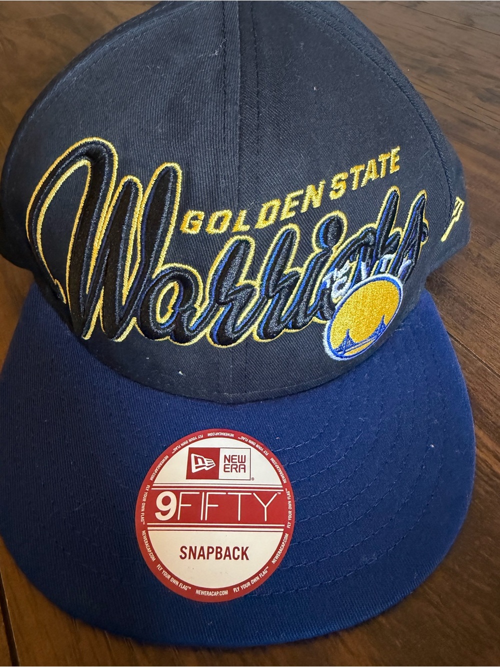 New Era Golden State Warriors Navy and Yellow Snapback Hat